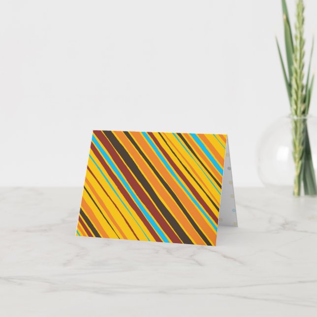 Tarjeta De Agradecimiento Puntos 'n' Rayas Blank Notecard (Anverso)