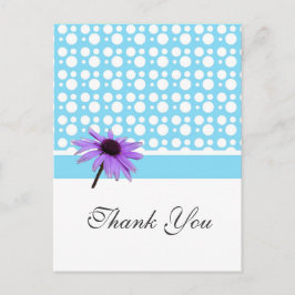 tarjeta de agradecimiento, puntos y margarita