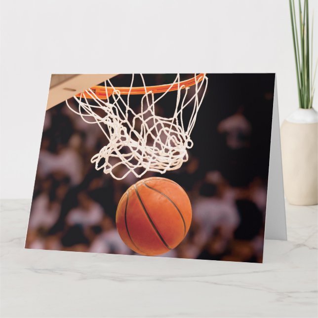 Tarjeta De Agradecimiento Puntuación de baloncesto (Anverso)