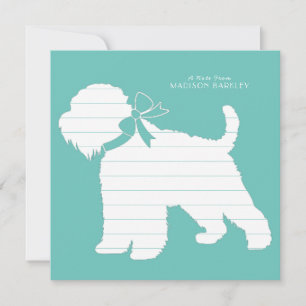 Tarjeta De Agradecimiento Puppy de Perro Terrier de Wheaten
