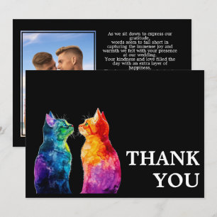 Tarjeta De Agradecimiento 🌈 Puramente Tuyo: amor arcoiris