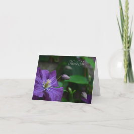 Tarjeta De Agradecimiento Purple Clematis