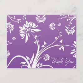 Tarjeta de agradecimiento Purple Floral