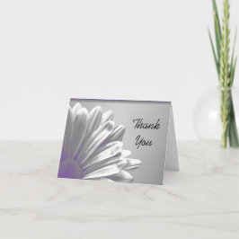 Tarjeta De Agradecimiento Purple Floral Highlights Bridesmaid Gracias