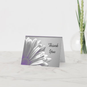Tarjeta De Agradecimiento Purple Floral Highlights Bridesmaid Gracias
