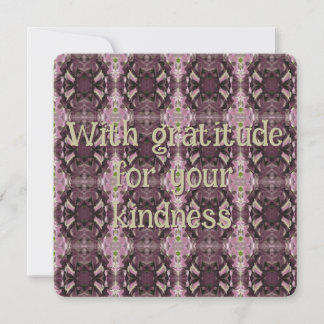 Tarjeta de agradecimiento Purple Hydrangea Flat