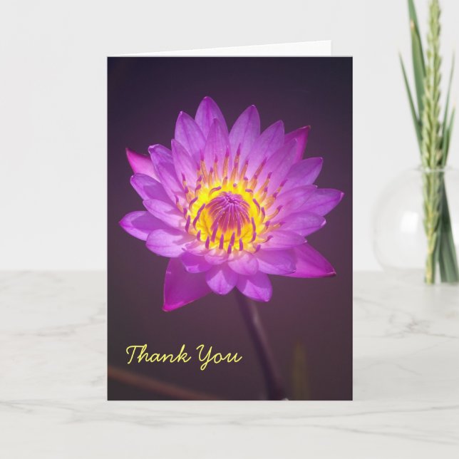Tarjeta de agradecimiento Purple Lotus (Anverso)