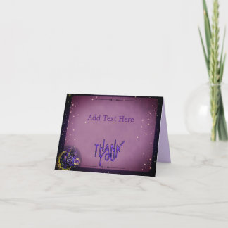 Tarjeta De Agradecimiento Purple Moon