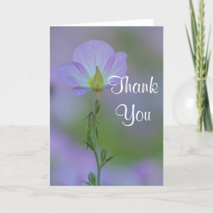 Tarjeta De Agradecimiento Purple Primrose Gracias