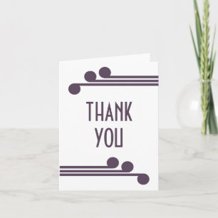 Tarjeta de agradecimiento Purple Simple Deco Moda