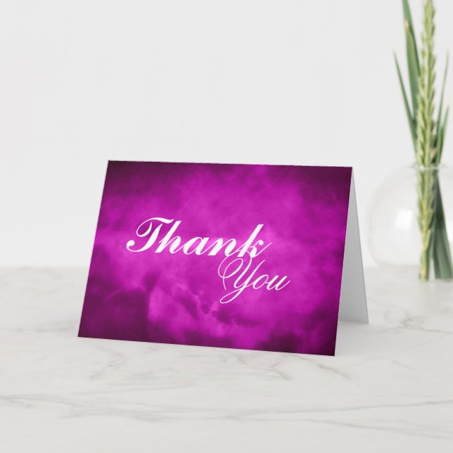Tarjeta De Agradecimiento Purple Sky gracias (Anverso)