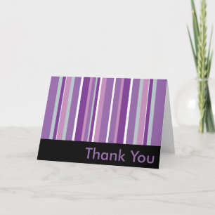 Tarjeta De Agradecimiento Purple Stried Gracias