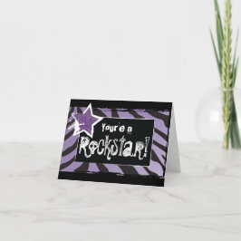 Tarjeta de agradecimiento púrpura de fiesta Like a