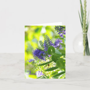 Tarjeta De Agradecimiento Púrpura de los Wildflowers, gracias