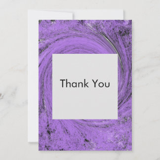 Tarjeta De Agradecimiento Púrpura en Púrpura Gracias Cartas