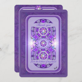 Tarjeta De Agradecimiento Púrpura W2