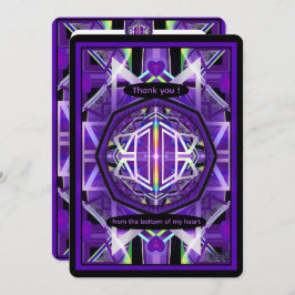 Tarjeta De Agradecimiento Púrpura W3