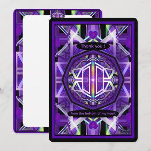 Tarjeta De Agradecimiento Púrpura W3