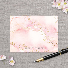 Tarjeta De Agradecimiento Purpurina de oro rosado bonito Stationery personal