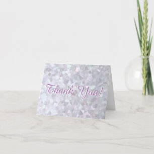 Tarjeta De Agradecimiento Purpurina Pastel sutil