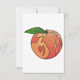 Tarjeta De Agradecimiento Purpurina Peach