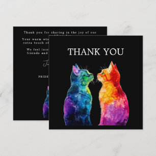 Tarjeta De Agradecimiento 🌈 Purrfectamente Tuyo: Amor Arcoíris