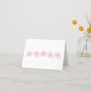 Tarjeta De Agradecimiento Pyrex Pink Daisy Notecard - Blanco