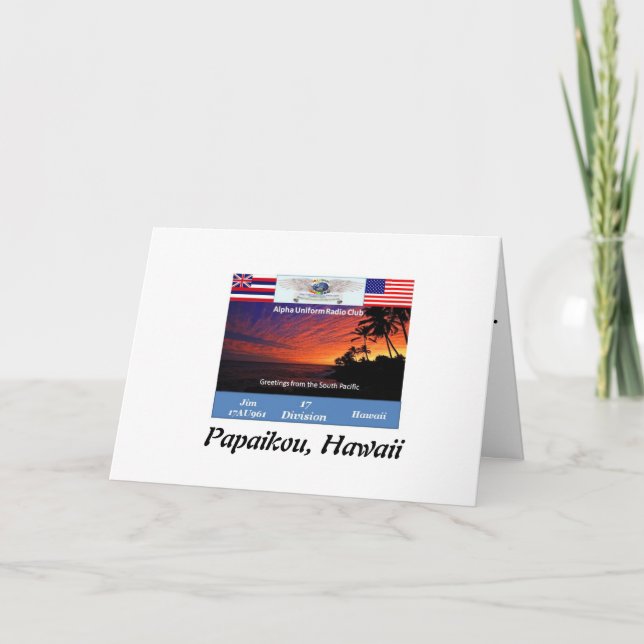 Tarjeta De Agradecimiento qsl 961 plegado (Anverso)