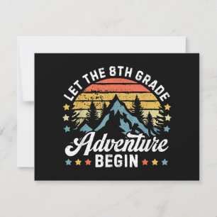 Tarjeta De Agradecimiento Que comience la aventura de 8º grado de vuelta al 