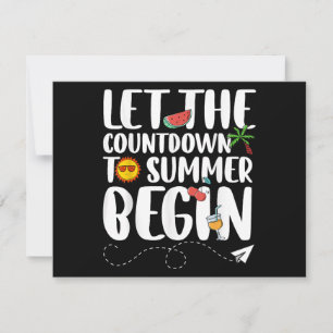 Tarjeta De Agradecimiento Que Comience La Cuenta Regresiva Para El Verano, D