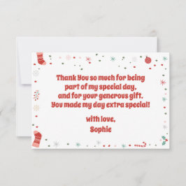 Tarjeta De Agradecimiento Qué divertido cumpleaños de Navidad