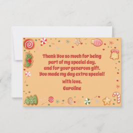 Tarjeta De Agradecimiento Qué divertido cumpleaños de Navidad