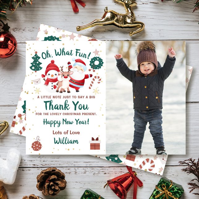 Tarjeta De Agradecimiento Qué divertido foto de feriado de Navidades de Sant (Subido por el creador)