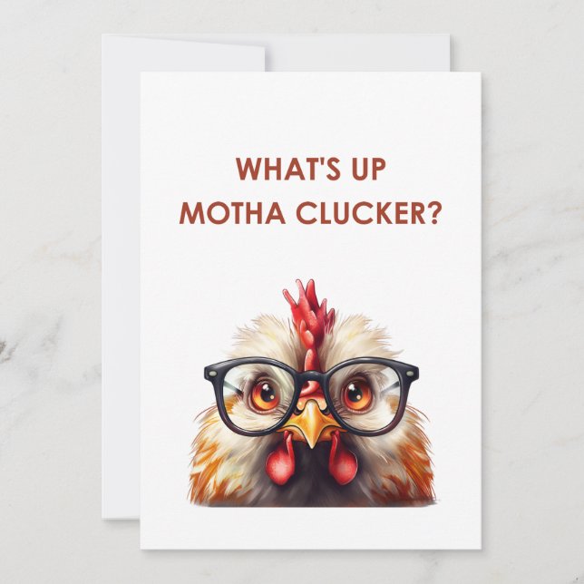 TARJETA DE AGRADECIMIENTO ¿QUÉ HACE MADRE CLUCKER? (Anverso)