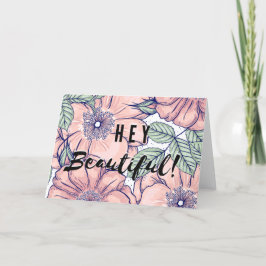 Tarjeta De Agradecimiento ¡Qué Hermoso! | Púrpura rosa floral de bonito