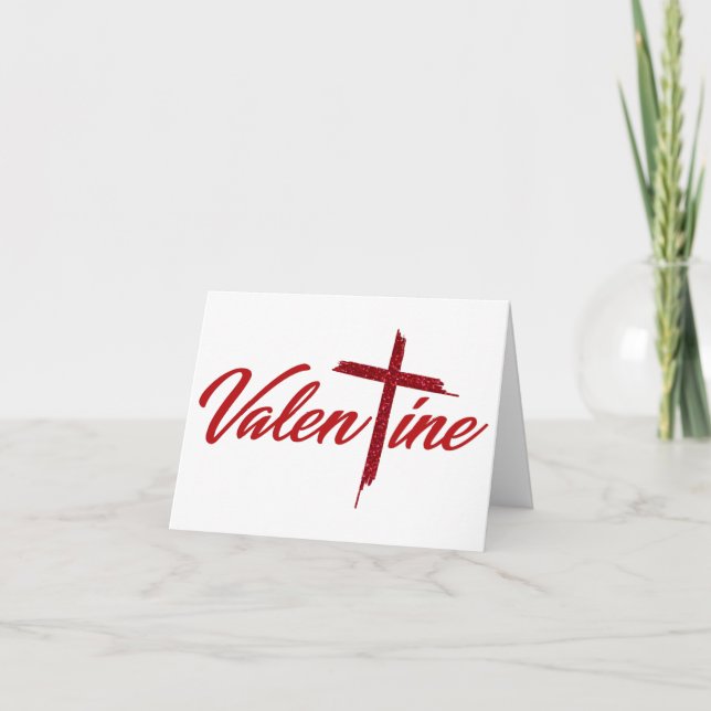 Tarjeta De Agradecimiento Que Jesús sea tu San Valentín (Anverso)