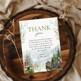 Tarjeta De Agradecimiento Que la aventura comience las montañas Boy Baby Sho