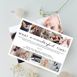 Tarjeta De Agradecimiento Qué maravilloso Recién nacido de Collage de fotos