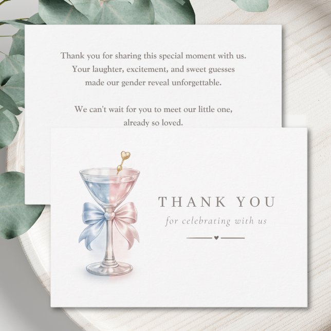 Tarjeta De Agradecimiento Qué Será Bebé Será Revelación de Género Moderno Ti (Subido por el creador)