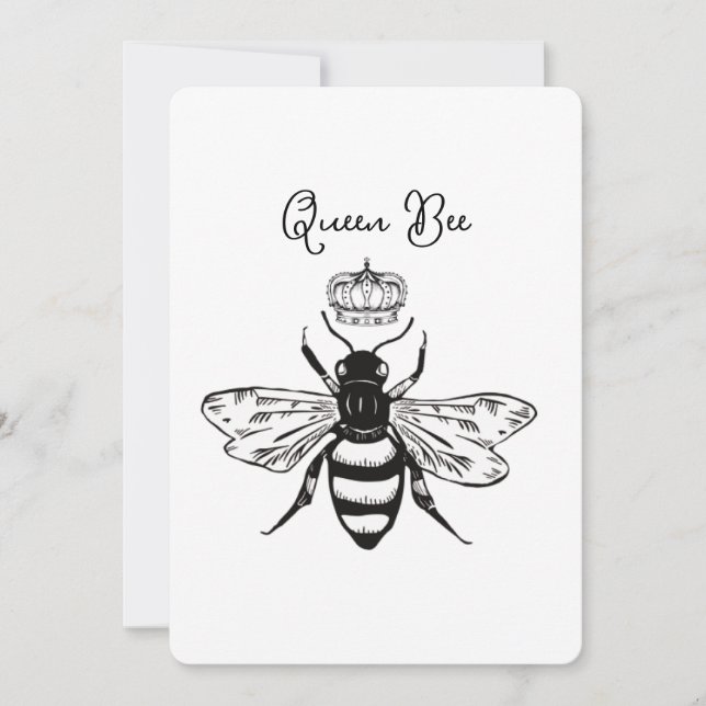 Tarjeta De Agradecimiento Queen Bee (Anverso)