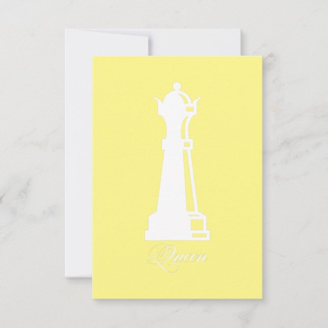 Tarjeta De Agradecimiento Queen Chess Piece Halloween Disstuve al Ajedrez Lo (Anverso)