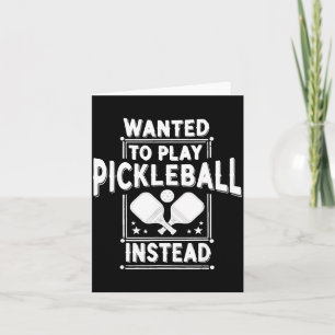 Tarjeta De Agradecimiento Quería Jugar Ckleball En Su Lugar - Cita Divertida