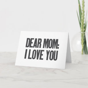Tarjeta De Agradecimiento Querida Mamá, Te Amo