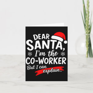 Tarjeta De Agradecimiento Querido Santa Es Culpa De Mi Compañero De Trabajo 