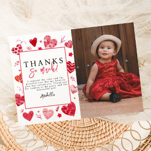 Tarjeta De Agradecimiento Queridos Niños Foto Cumpleaños Fiesta Agradecimien