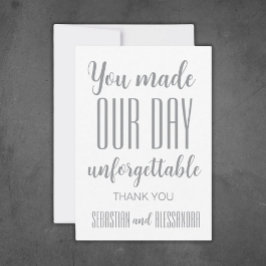 Tarjeta De Agradecimiento "Querrás Estar Allí" Minimalista Salva la Fecha