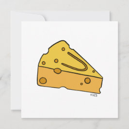 Tarjeta De Agradecimiento Queso Cariñoso Sonriente