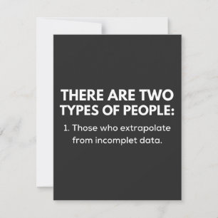 Tarjeta De Agradecimiento Quienes extrapolan a partir de datos incompletos