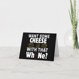 Tarjeta De Agradecimiento ¿Quieres Queso Con Ese Vino?