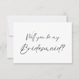 Tarjeta De Agradecimiento ¿Quieres ser mi dama de honor? Propuesta